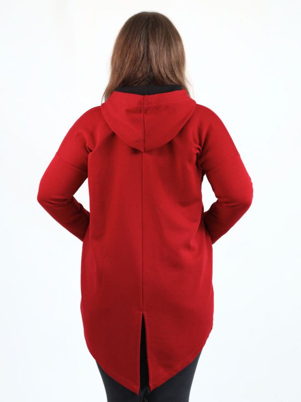 Hoodie Tea Bordo Crvena - Slika 2