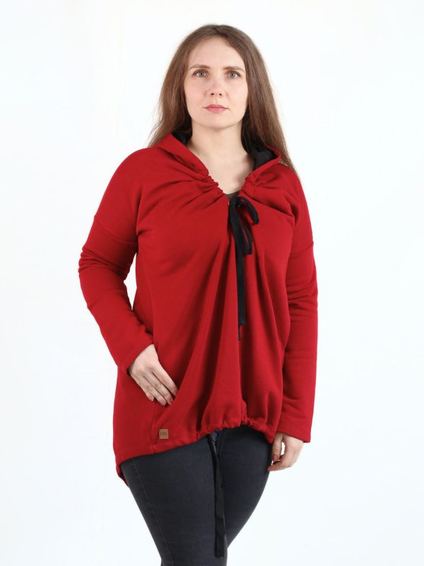 Hoodie Tea Bordo Crvena